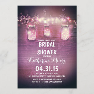 Invitation ruc mason jars & string hts bridal shower