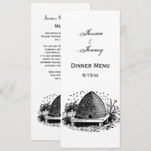 Invitation Ruche et Abeilles #1 Héraldique Vintage