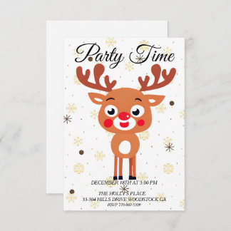 Invitation Rudolph au Nez Rouge