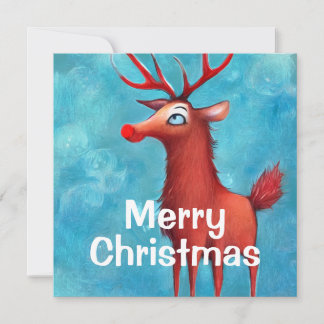 Invitation Rudolph, renne à nez rouge
