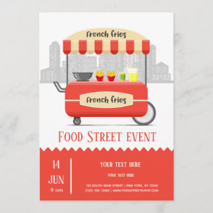 Invitation Rue alimentaire frites