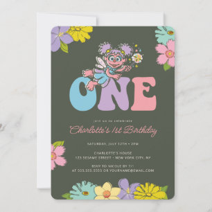 Invitation Rue Sésame Abby Anniversaire floral Super