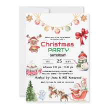 Russe Aquarelle Rouge Camion fête de Noël