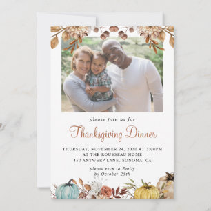 Invitation Russe Automne Photo Thanksgiving