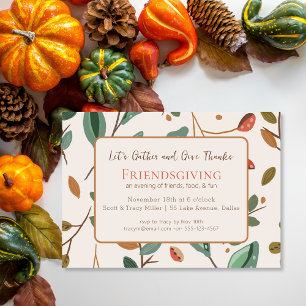 Invitation Russe Boho Thanksgiving Friendsgiving