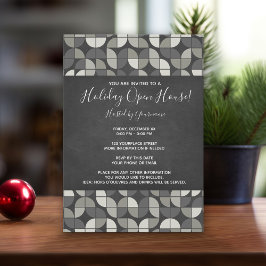 Invitation Russe Chalkboard MCM Holiday Open House