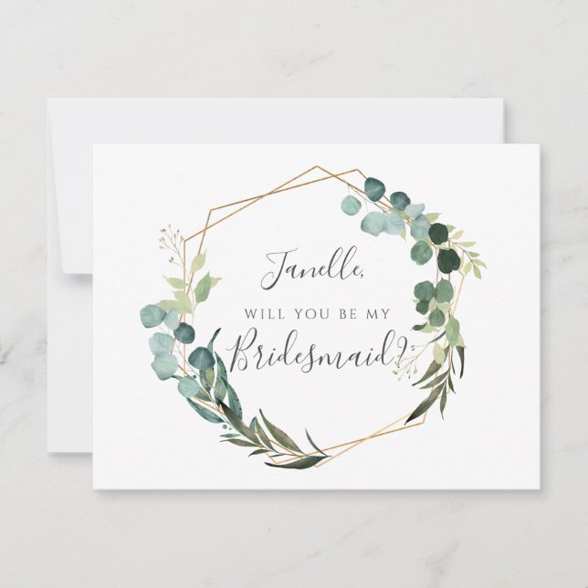 Invitation Russe Eucalyptus Soyez ma DO-IT-YOURSELF femme de  (Devant)