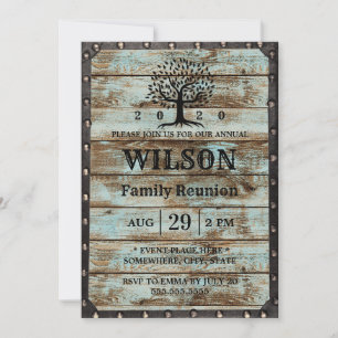 Invitation Russe Famille Réunion Barne Bois arbre généalogiqu