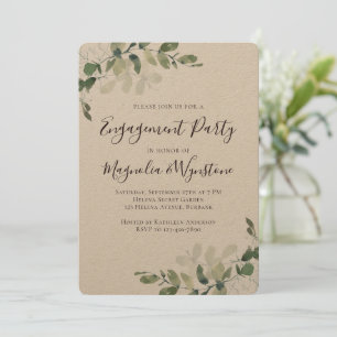 Invitation Russe Kraft Eucalyptus