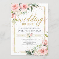 Russe moderne typographie blush or rose mariage