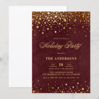Russe Red Faux Gold Foil Confetti Fête de vacances