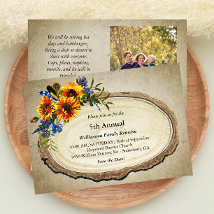 Invitation Russe Retrouvailles familiales Photo Tournesol tra