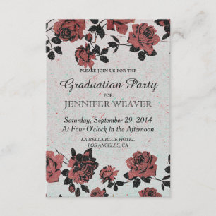 Invitation Russe Rouge Rose romantique
