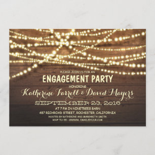 Invitation Russe String éclaire la partie d'engagement romant