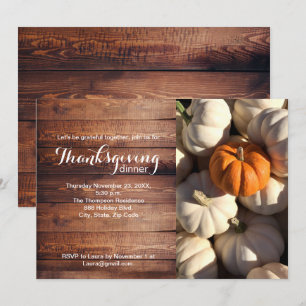 Invitation Russe Thanksgiving Dîner Citrouille Automne Photo