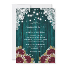 Russe Turquoise Bourgogne Floral Mariage