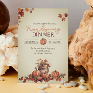 Invitation Russe Vintage Cottagecore Citrouille Thanksgiving