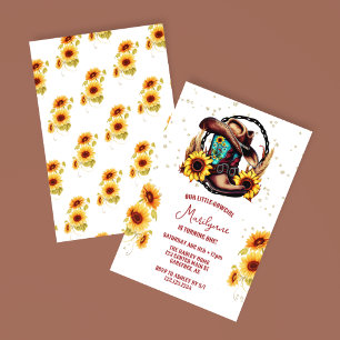 Invitation Russe Western Cowgirl 1er anniversaire