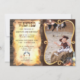 Invitation Russe Western Rodeo Cowboy fête d'anniversaire