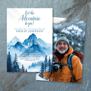 Invitation Rustic Adventure Commence la fête de retraite de l