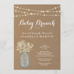Invitation Rustic Baby Brunch