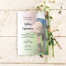Invitation Rustic Barn Party Western Quinceañera