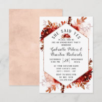 Rustic Beauty Floral Elle A Dit Oui Partie Engagem