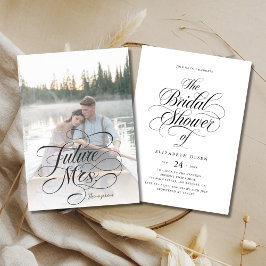 Invitation Rustic Boho Script Future Mme Fête des mariées Pho