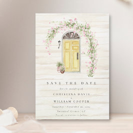 Invitation Rustic Cottage Garden Mariage Enregistrer la date