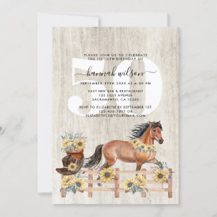 Invitation Rustic Country 50e fête d'anniversaire