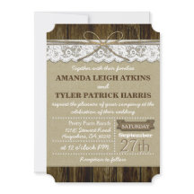 Rustic Country Burlap et dentelle mariage invitati