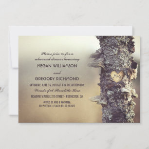 Invitation Rustic Country - Dîner de répétition de coeur d'ar