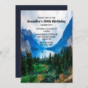 Invitation Rustic Country Mountains Pittoresque Nature Annive