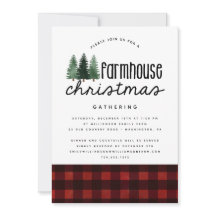 Rustic Country Noël Party Buffalo Plaid Party