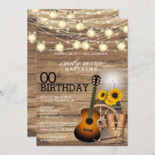 Invitation Rustic Country Party - 00e anniversaire