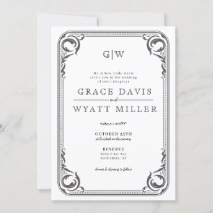 Invitation Rustic Country Western Mariage avec détails