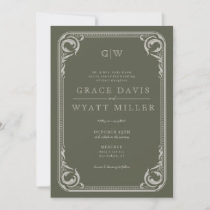 Invitation Rustic Country Western Mariage avec détails