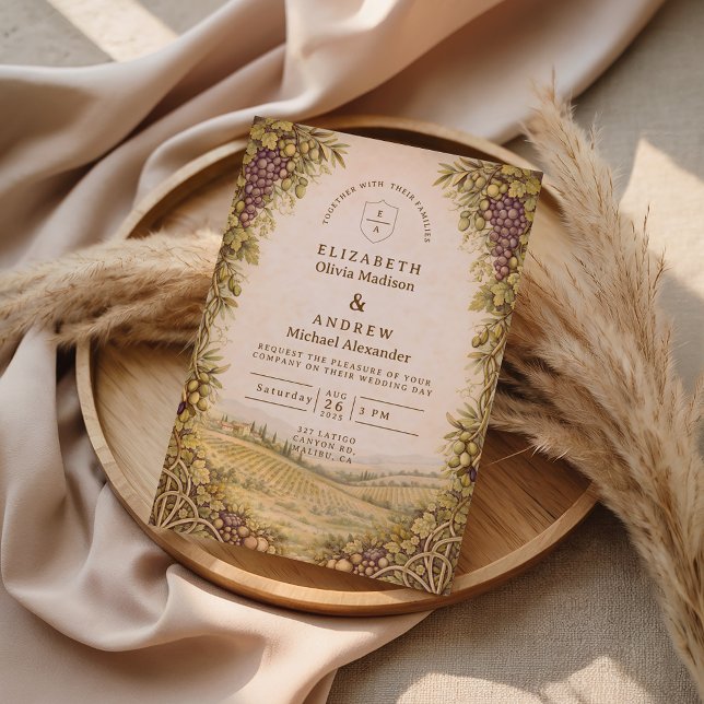 Invitation Rustic Countryside Vineyard Wedding (Créateur téléchargé)