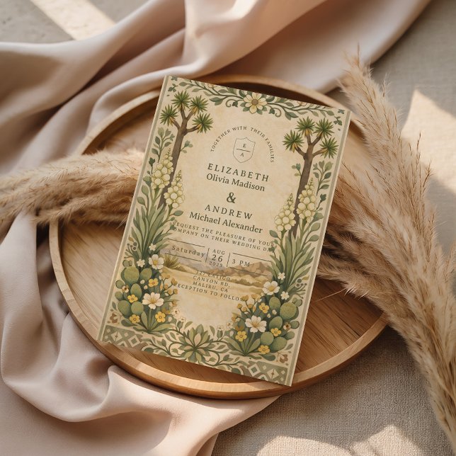 Invitation Rustic Desert Botanical Wedding (Créateur téléchargé)