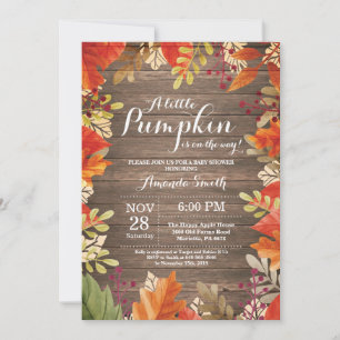 Invitation Rustic Fall Baby shower