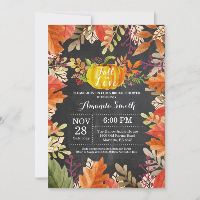 Invitation Rustic Fall Bridal Shower (Devant)