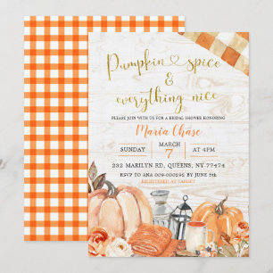 Invitation Rustic Fall Citrouille épices et tout Nice