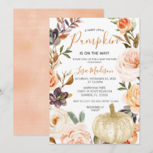 Rustic Fall Citrouille est sur le chemin Baby show