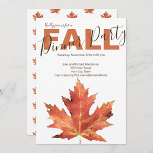 Invitation Rustic Fall Dinner Party