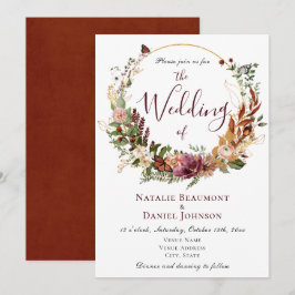 Invitation Rustic Fall Floral & Botanique Mariage