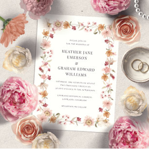 Invitation Rustic Fall Floral Mariage