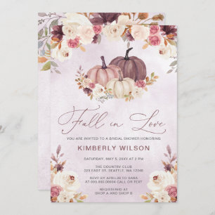 Invitation Rustic Fall in Love Citrouilles Fall Fête des mari
