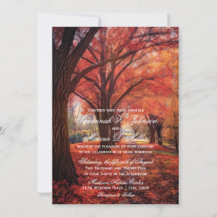 Invitation Rustic Fall quitte Automne Mariage Nature