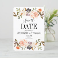 Rustic Fall Watercolor Enregistrer la date Invitat