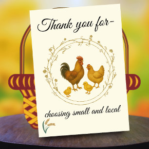 Invitation Rustic Farm Chicken Support Petit Homestead Local